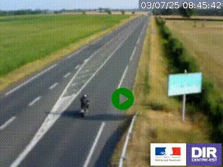 <h2>Webcam routière sur la RN7 à hauteur de Toulon-sur-Allier, entre Moulins et Vichy</h2>