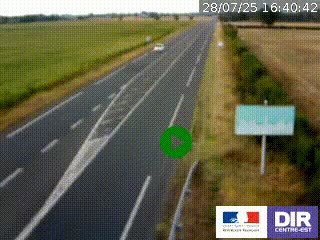 <h2>Webcam routière sur la RN7 à hauteur de Toulon-sur-Allier, entre Moulins et Vichy</h2>