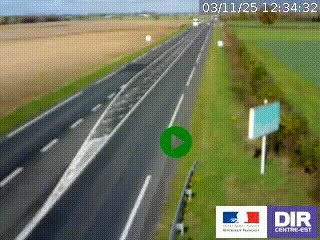 <h2>Webcam routière sur la RN7 à hauteur de Toulon-sur-Allier, entre Moulins et Vichy</h2>