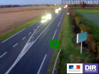 <h2>Webcam routière sur la RN7 à hauteur de Toulon-sur-Allier, entre Moulins et Vichy</h2>