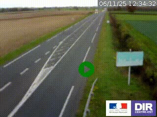 <h2>Webcam routière sur la RN7 à hauteur de Toulon-sur-Allier, entre Moulins et Vichy</h2>