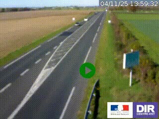 <h2>Webcam routière sur la RN7 à hauteur de Toulon-sur-Allier, entre Moulins et Vichy</h2>