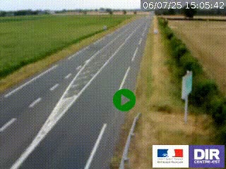 <h2>Webcam routière sur la RN7 à hauteur de Toulon-sur-Allier, entre Moulins et Vichy</h2>