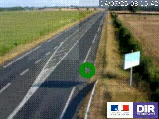 <h2>Webcam routière sur la RN7 à hauteur de Toulon-sur-Allier, entre Moulins et Vichy</h2>