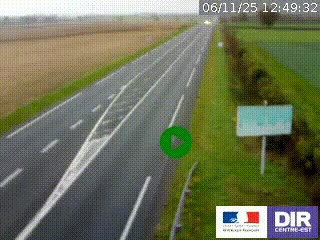 <h2>Webcam routière sur la RN7 à hauteur de Toulon-sur-Allier, entre Moulins et Vichy</h2>