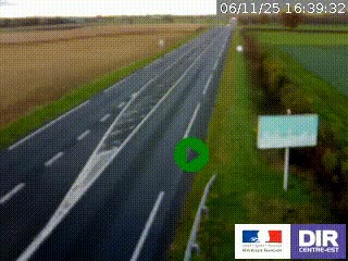 <h2>Webcam routière sur la RN7 à hauteur de Toulon-sur-Allier, entre Moulins et Vichy</h2>
