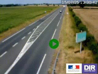 <h2>Webcam routière sur la RN7 à hauteur de Toulon-sur-Allier, entre Moulins et Vichy</h2>