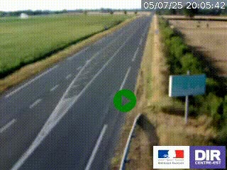 <h2>Webcam routière sur la RN7 à hauteur de Toulon-sur-Allier, entre Moulins et Vichy</h2>