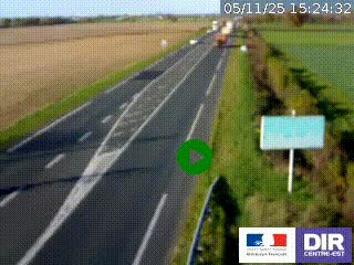 <h2>Webcam routière sur la RN7 à hauteur de Toulon-sur-Allier, entre Moulins et Vichy</h2>