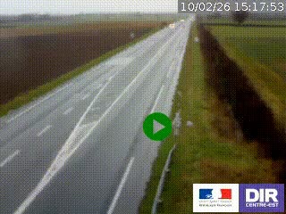 Webcam routière sur la RN7 à hauteur de Toulon-sur-Allier, entre Moulins et Vichy