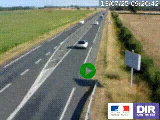 <h2>Webcam routière sur la RN7 à hauteur de Toulon-sur-Allier, entre Moulins et Vichy</h2>