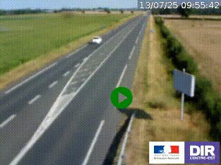 <h2>Webcam routière sur la RN7 à hauteur de Toulon-sur-Allier, entre Moulins et Vichy</h2>