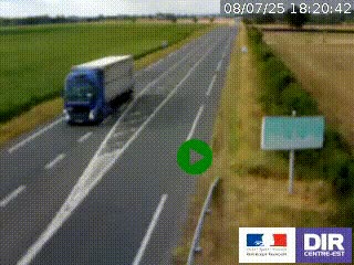 <h2>Webcam routière sur la RN7 à hauteur de Toulon-sur-Allier, entre Moulins et Vichy</h2>