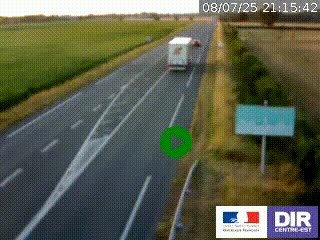 <h2>Webcam routière sur la RN7 à hauteur de Toulon-sur-Allier, entre Moulins et Vichy</h2>
