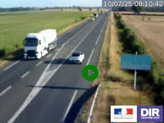 <h2>Webcam routière sur la RN7 à hauteur de Toulon-sur-Allier, entre Moulins et Vichy</h2>