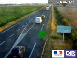 <h2>Webcam routière sur la RN7 à hauteur de Toulon-sur-Allier, entre Moulins et Vichy</h2>