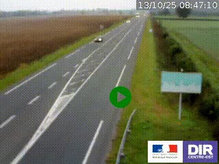 <h2>Webcam routière sur la RN7 à hauteur de Toulon-sur-Allier, entre Moulins et Vichy</h2>