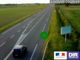 <h2>Webcam routière sur la RN7 à hauteur de Toulon-sur-Allier, entre Moulins et Vichy</h2>