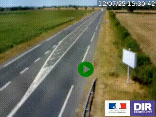 <h2>Webcam routière sur la RN7 à hauteur de Toulon-sur-Allier, entre Moulins et Vichy</h2>