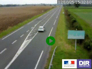 <h2>Webcam routière sur la RN7 à hauteur de Toulon-sur-Allier, entre Moulins et Vichy</h2>