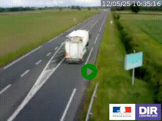 <h2>Webcam routière sur la RN7 à hauteur de Toulon-sur-Allier, entre Moulins et Vichy</h2>