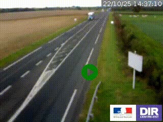 <h2>Webcam routière sur la RN7 à hauteur de Toulon-sur-Allier, entre Moulins et Vichy</h2>
