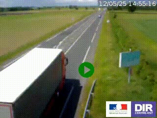 <h2>Webcam routière sur la RN7 à hauteur de Toulon-sur-Allier, entre Moulins et Vichy</h2>