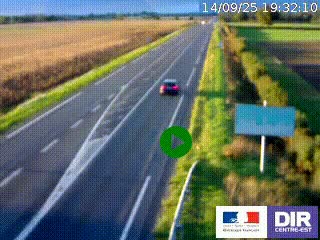 <h2>Webcam routière sur la RN7 à hauteur de Toulon-sur-Allier, entre Moulins et Vichy</h2>