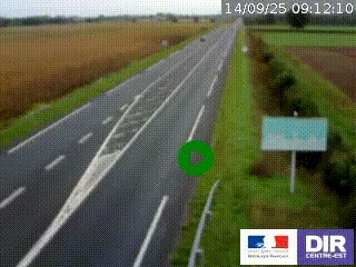 <h2>Webcam routière sur la RN7 à hauteur de Toulon-sur-Allier, entre Moulins et Vichy</h2>