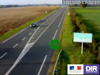 <h2>Webcam routière sur la RN7 à hauteur de Toulon-sur-Allier, entre Moulins et Vichy</h2>