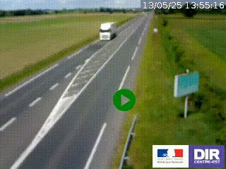 <h2>Webcam routière sur la RN7 à hauteur de Toulon-sur-Allier, entre Moulins et Vichy</h2>