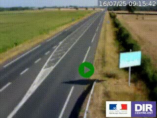 <h2>Webcam routière sur la RN7 à hauteur de Toulon-sur-Allier, entre Moulins et Vichy</h2>