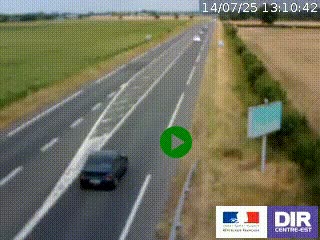 <h2>Webcam routière sur la RN7 à hauteur de Toulon-sur-Allier, entre Moulins et Vichy</h2>