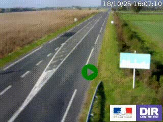 <h2>Webcam routière sur la RN7 à hauteur de Toulon-sur-Allier, entre Moulins et Vichy</h2>