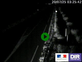 Webcam routière sur la RN7 à hauteur de Toulon-sur-Allier, entre Moulins et Vichy