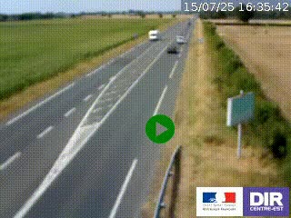 <h2>Webcam routière sur la RN7 à hauteur de Toulon-sur-Allier, entre Moulins et Vichy</h2>