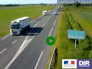 <h2>Webcam routière sur la RN7 à hauteur de Toulon-sur-Allier, entre Moulins et Vichy</h2>
