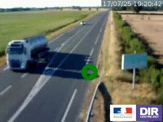 <h2>Webcam routière sur la RN7 à hauteur de Toulon-sur-Allier, entre Moulins et Vichy</h2>