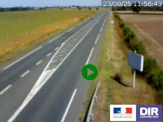 Webcam routière sur la RN7 à hauteur de Toulon-sur-Allier, entre Moulins et Vichy