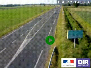 <h2>Webcam routière sur la RN7 à hauteur de Toulon-sur-Allier, entre Moulins et Vichy</h2>