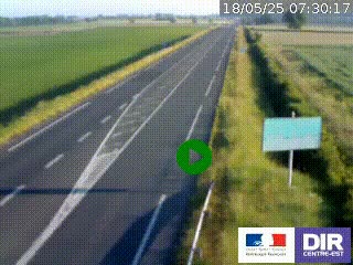 <h2>Webcam routière sur la RN7 à hauteur de Toulon-sur-Allier, entre Moulins et Vichy</h2>