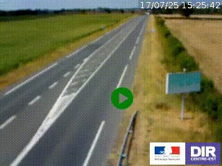 <h2>Webcam routière sur la RN7 à hauteur de Toulon-sur-Allier, entre Moulins et Vichy</h2>