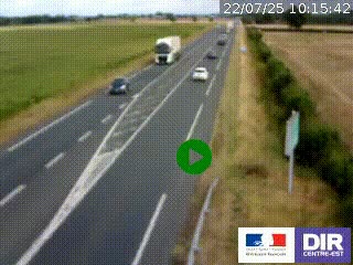 <h2>Webcam routière sur la RN7 à hauteur de Toulon-sur-Allier, entre Moulins et Vichy</h2>