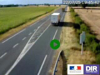 <h2>Webcam routière sur la RN7 à hauteur de Toulon-sur-Allier, entre Moulins et Vichy</h2>