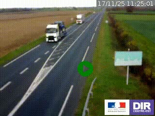 <h2>Webcam routière sur la RN7 à hauteur de Toulon-sur-Allier, entre Moulins et Vichy</h2>