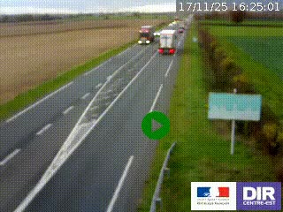<h2>Webcam routière sur la RN7 à hauteur de Toulon-sur-Allier, entre Moulins et Vichy</h2>
