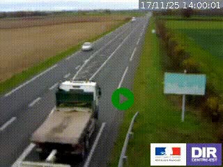 <h2>Webcam routière sur la RN7 à hauteur de Toulon-sur-Allier, entre Moulins et Vichy</h2>