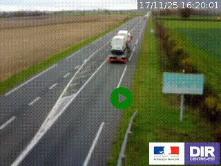 <h2>Webcam routière sur la RN7 à hauteur de Toulon-sur-Allier, entre Moulins et Vichy</h2>