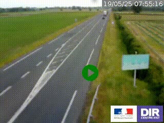 <h2>Webcam routière sur la RN7 à hauteur de Toulon-sur-Allier, entre Moulins et Vichy</h2>