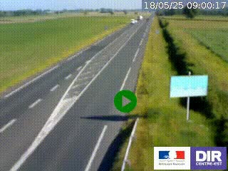 <h2>Webcam routière sur la RN7 à hauteur de Toulon-sur-Allier, entre Moulins et Vichy</h2>